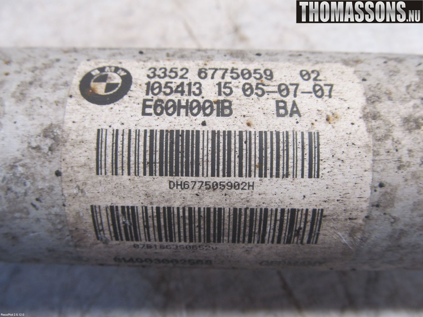 BMW 5 E60/61 Sed/Tou 02-10 Fjäderben Bak Vänster