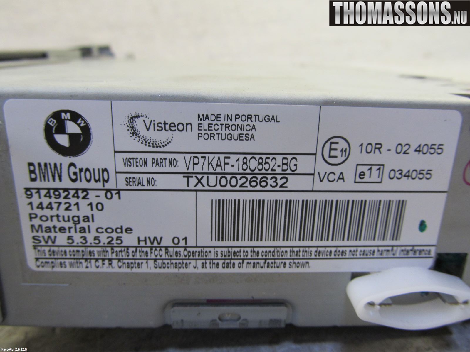 BMW 5 E60/61 Sed/Tou 02-10 Radio