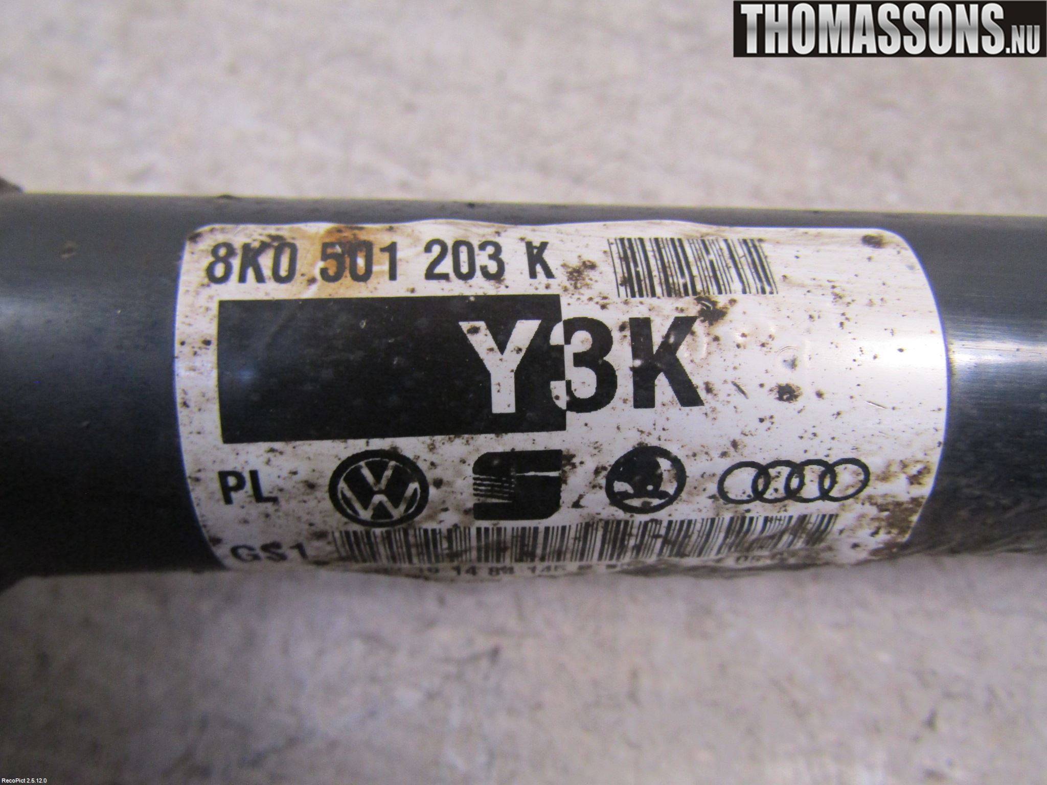 Audi A4/S4 08-11 Drivaxel Bak Vänster