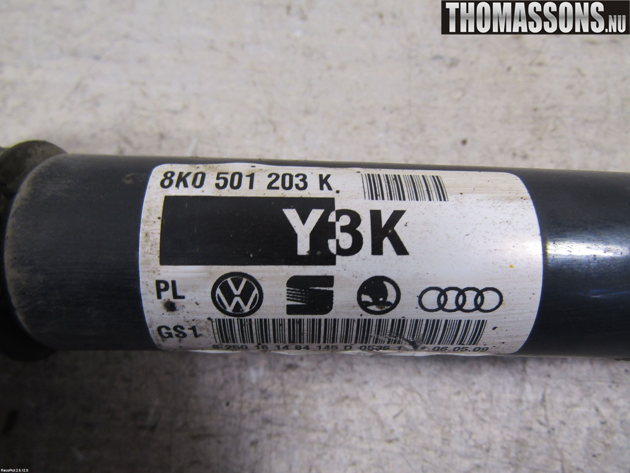 Audi A4/S4 08-11 Drivaxel Bak Höger