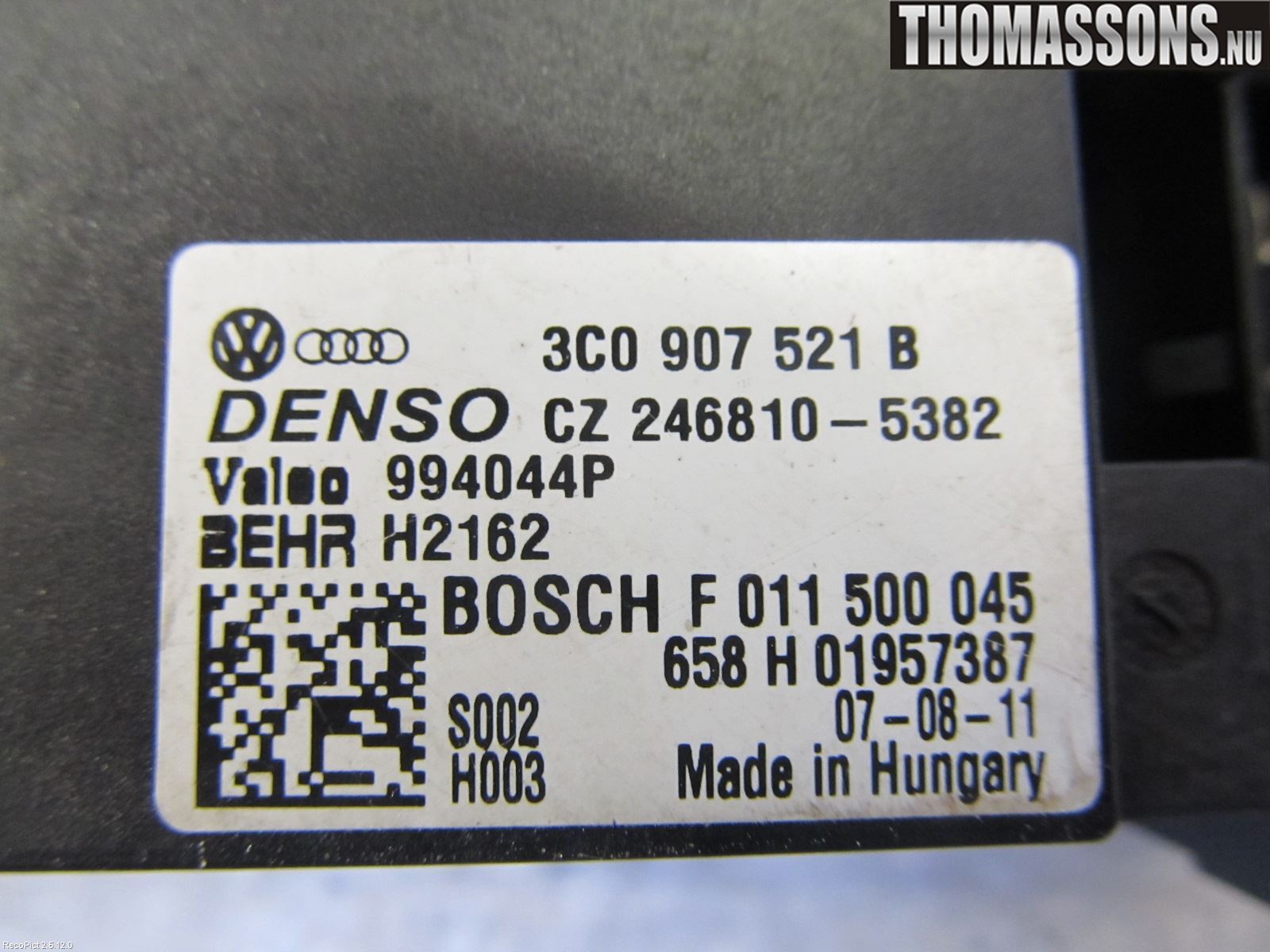 Volkswagen VW PASSAT 05-11 Värmefläktsmotstånd