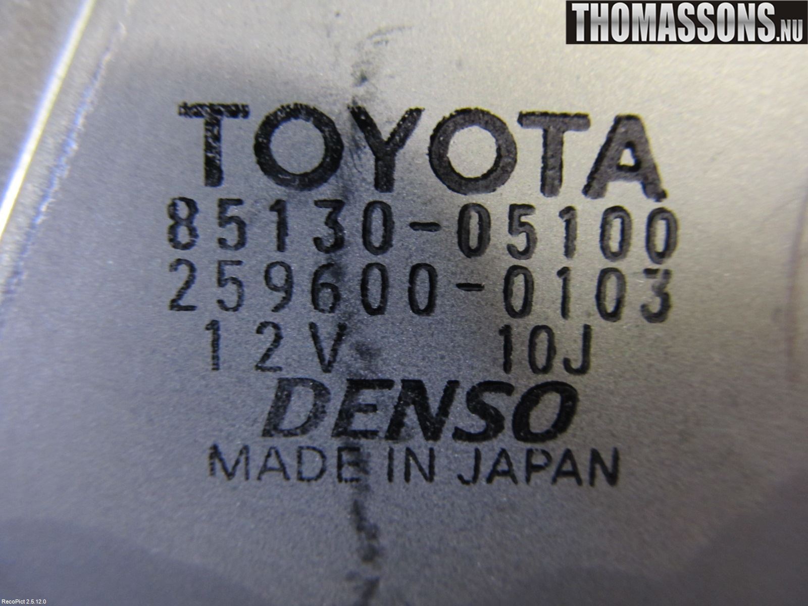 Toyota AVENSIS 07-08 Torkarmotor Baklucka