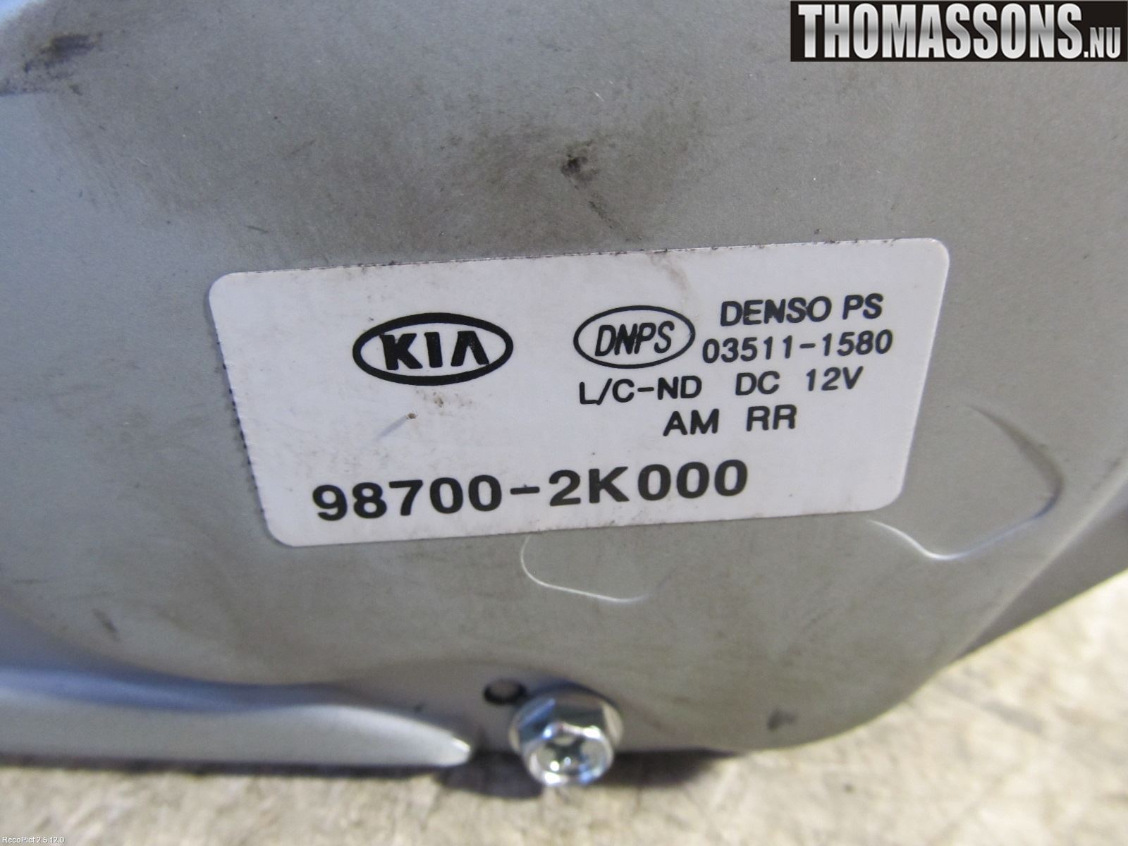 Kia SOUL 09- Torkarmotor Baklucka