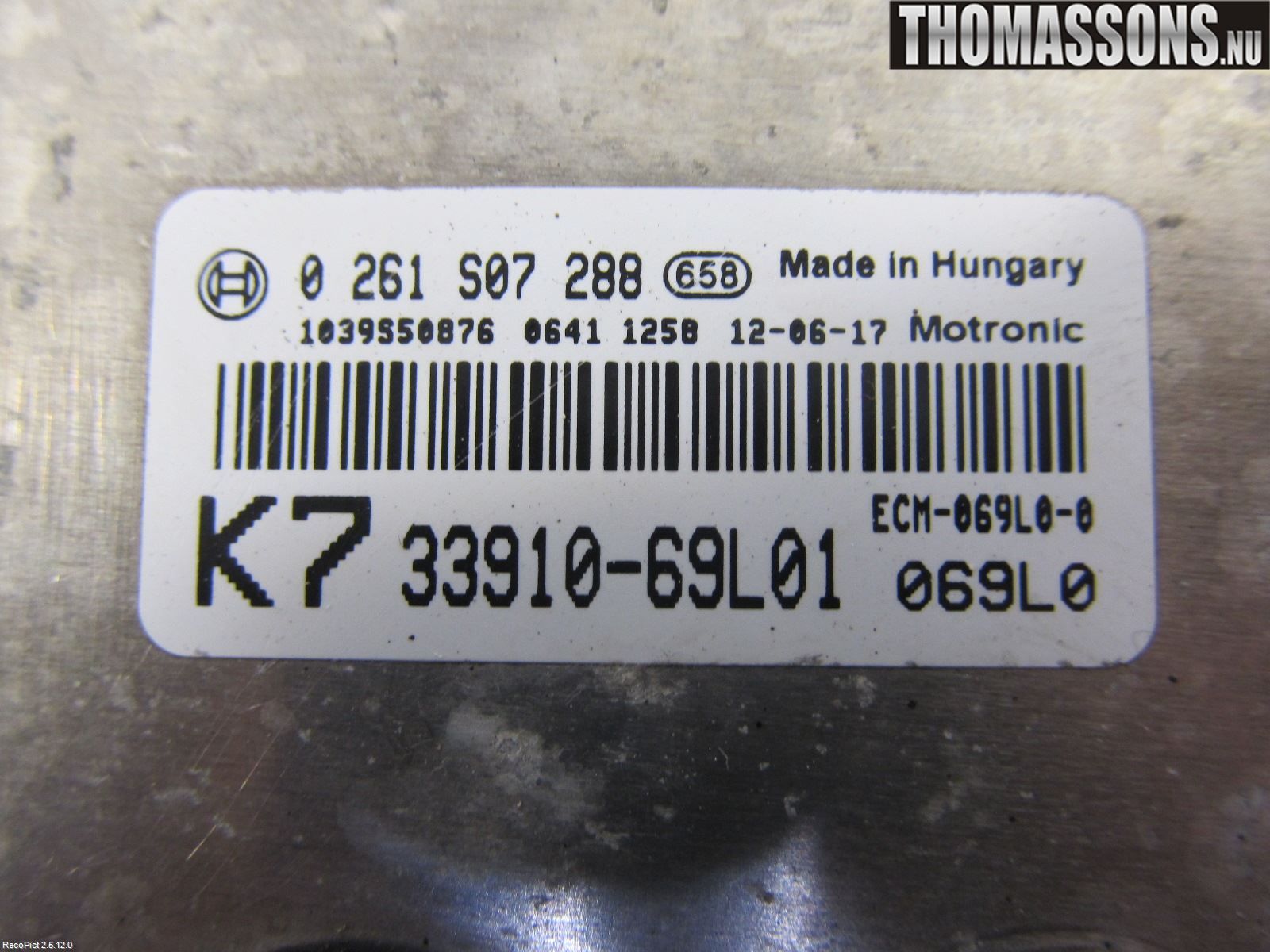 Suzuki SWIFT 11-16 Styrenhet Insprut Bensin