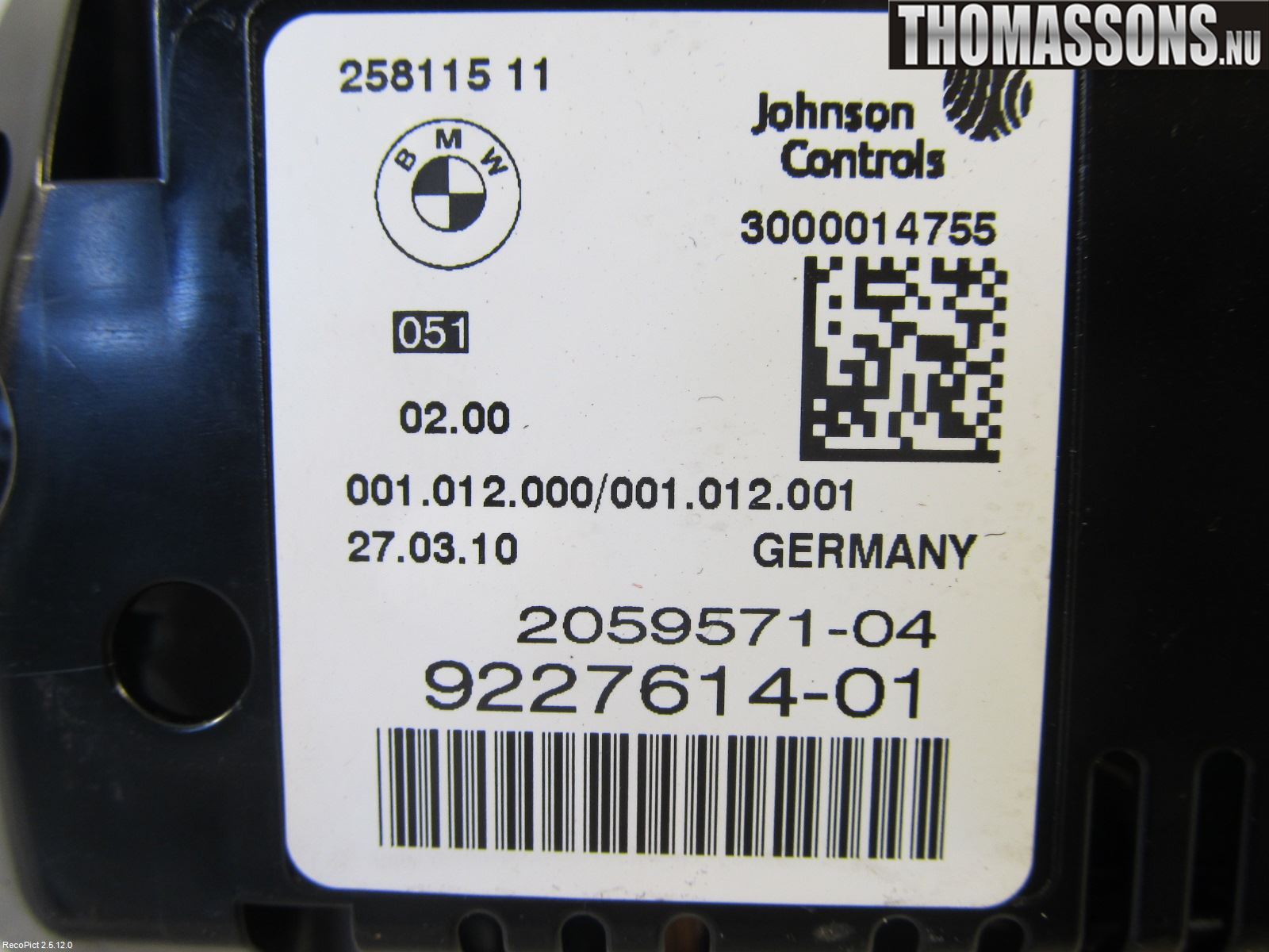 BMW 5 F10/F11/F18 09-17 Instrument Komb