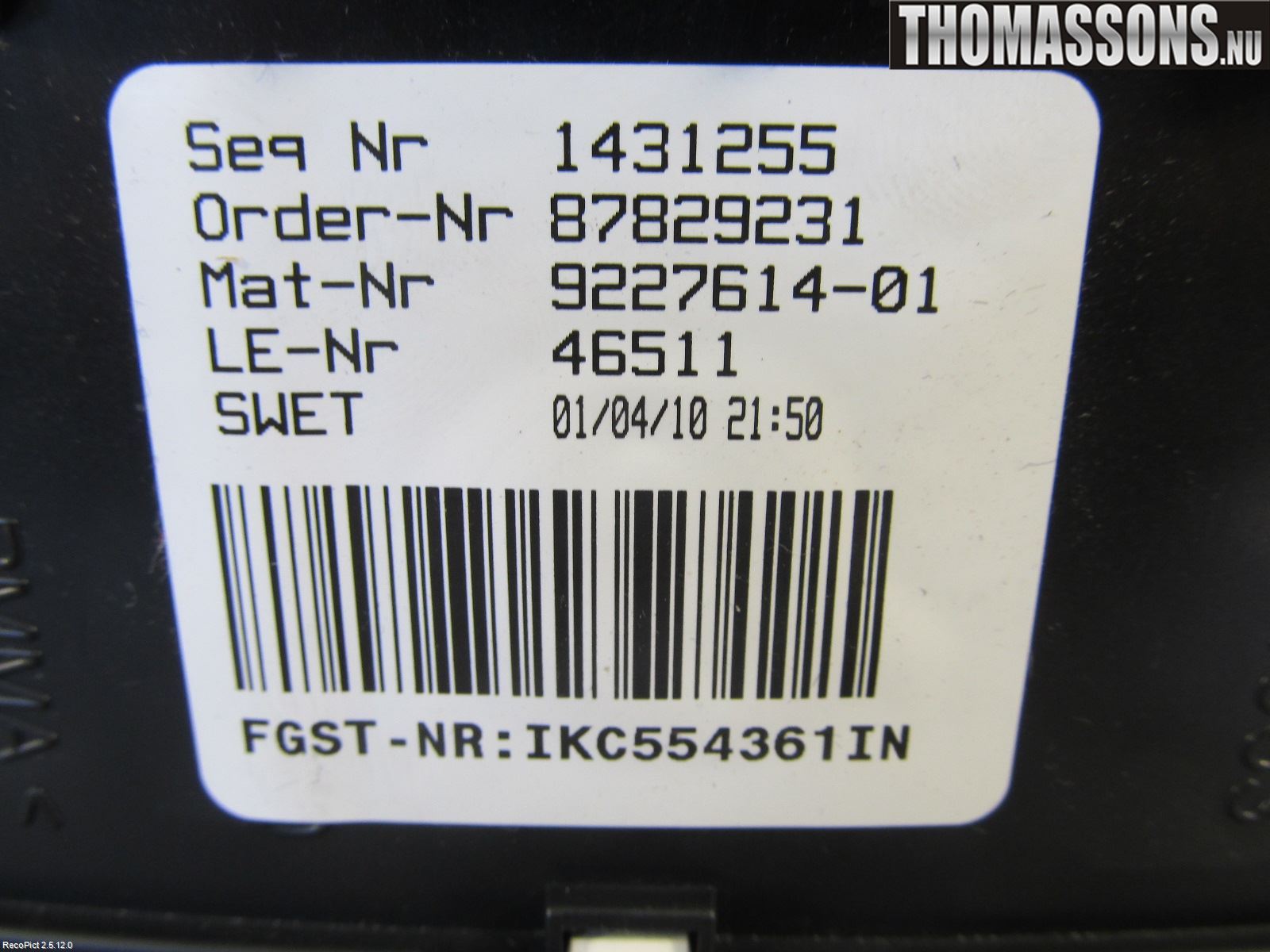 BMW 5 F10/F11/F18 09-17 Instrument Komb
