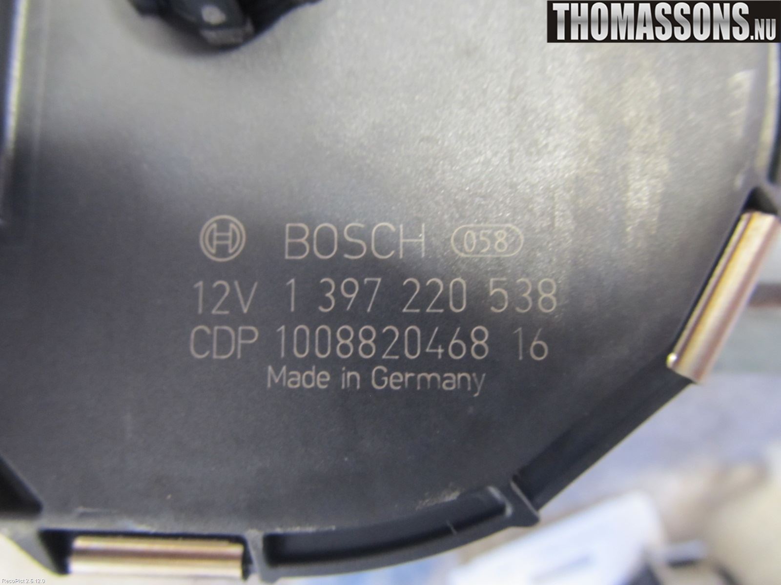 BMW 5 F10/F11/F18 09-17 Torkarmotor Vindruta
