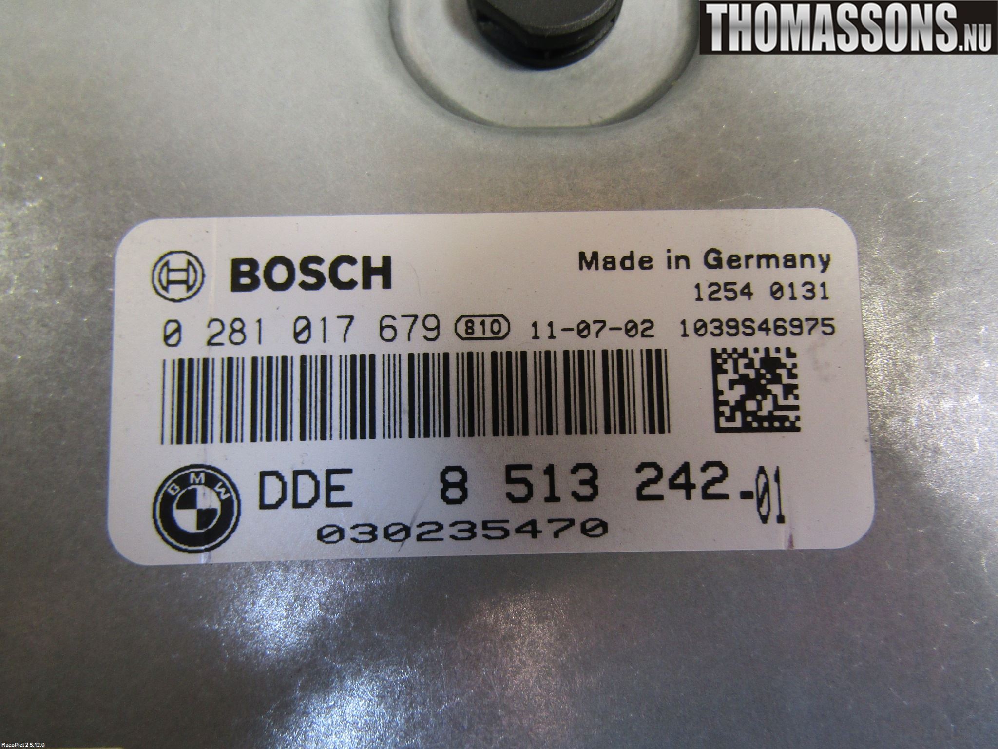 BMW 5 F10/F11/F18 09-17 Styrenhet Insprut Bensin