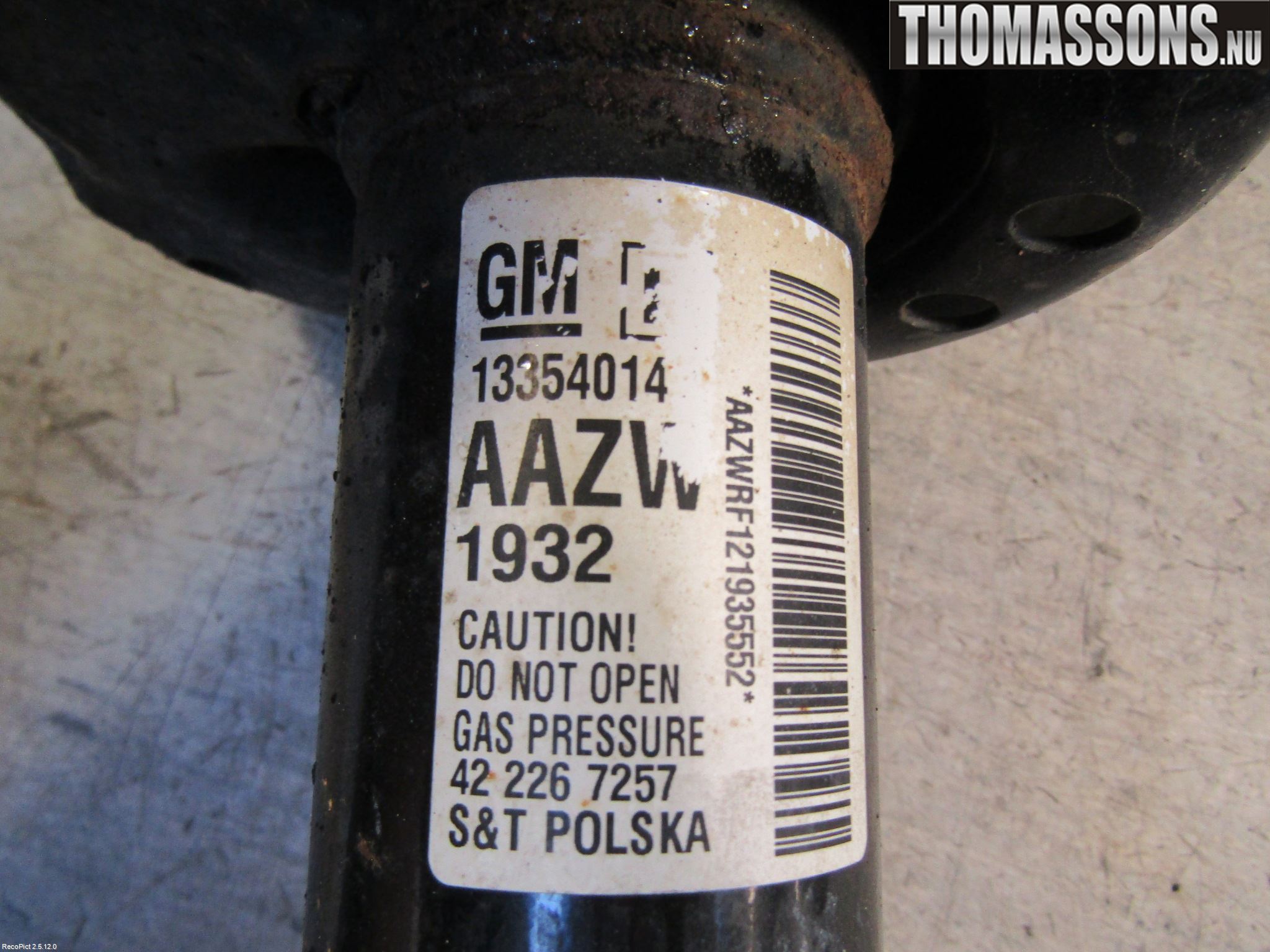 Opel ASTRA J 10-15 Fjäderben Fram Höger