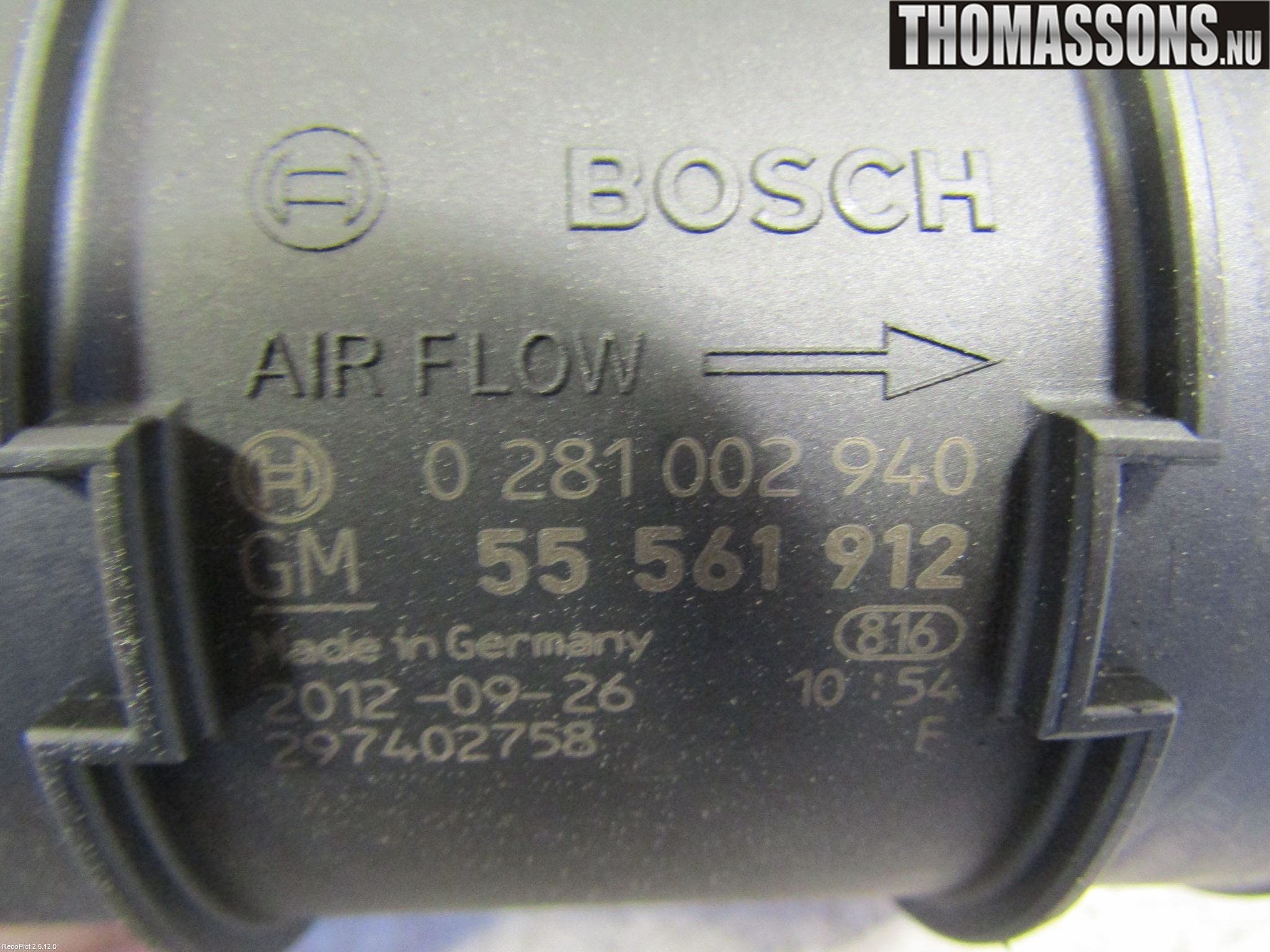 Opel ASTRA J 10-15 Injluftmassamätare