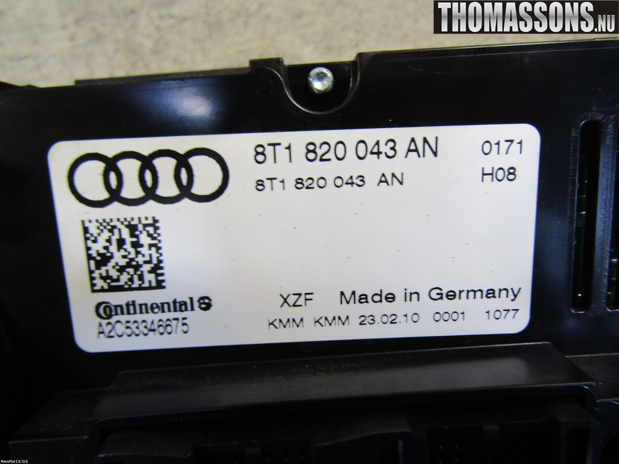 Audi A5 07-16 Ac Styrenhet Ac Manöveren