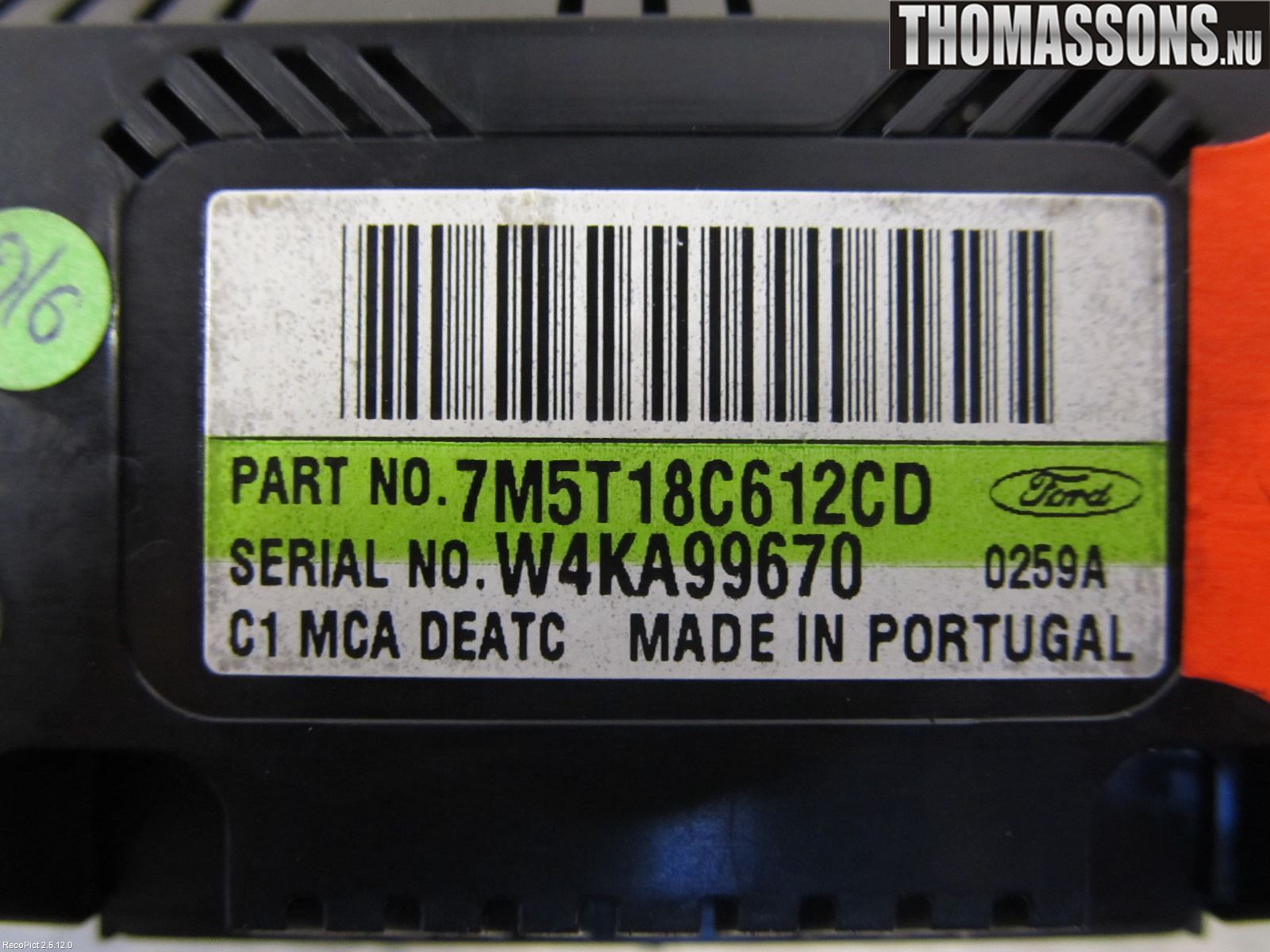 Ford FOCUS 08-11 Ac Styrenhet Ac Manöveren