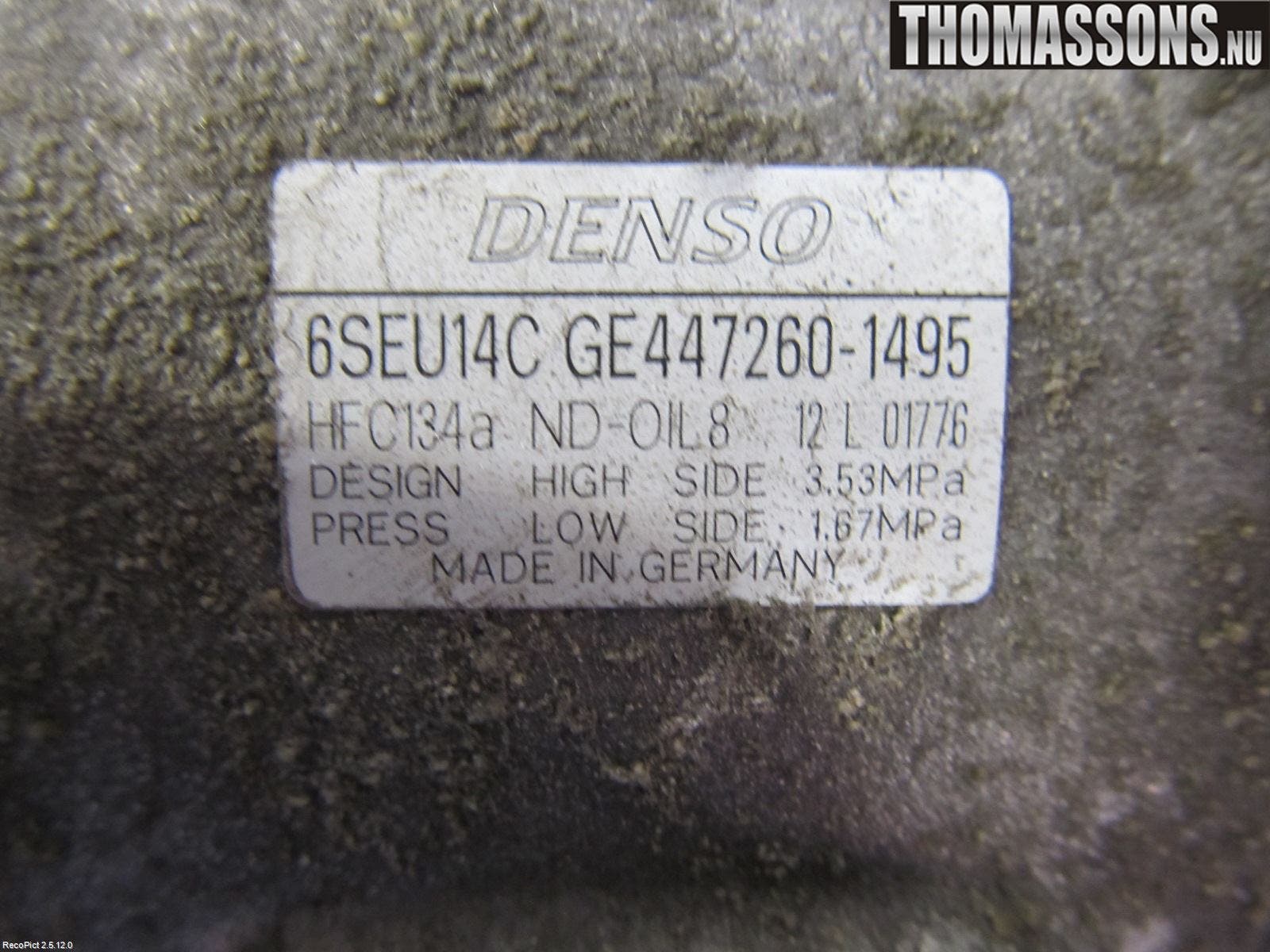 Toyota AURIS 10-12 Ac Kompressor