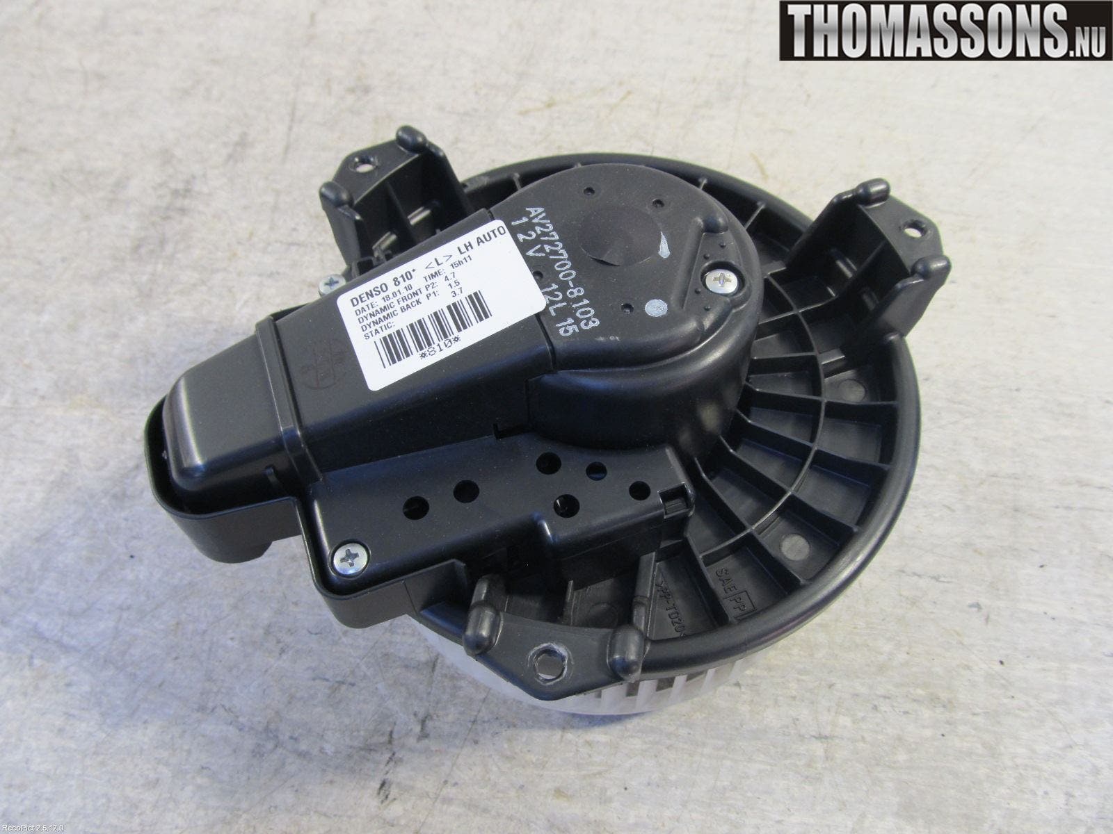 Toyota AURIS 10-12 Värmefläkt