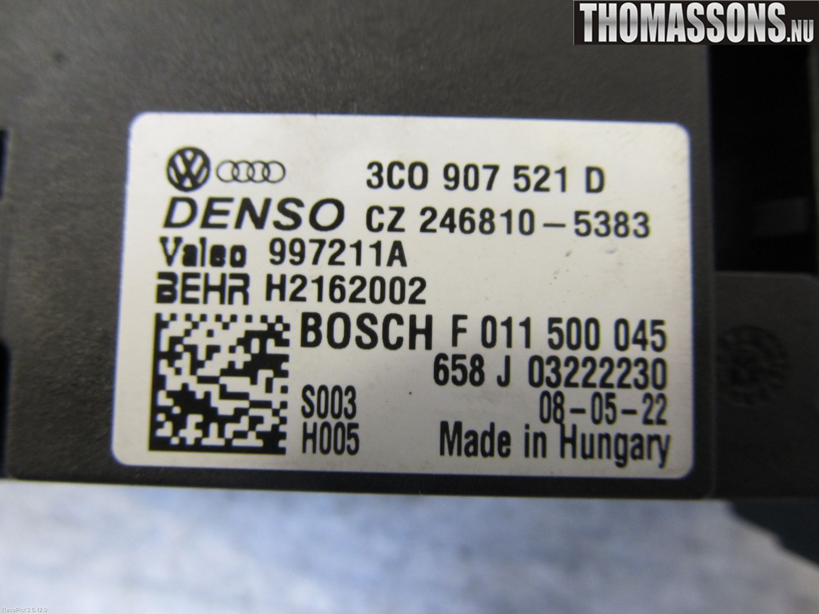 Seat ALTEA Värmefläktsmotstånd