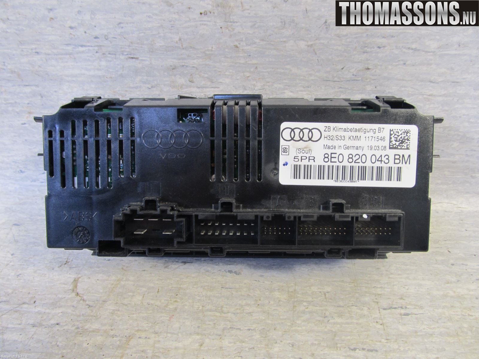 Audi A4/S4 05-07 Ac Styrenhet Ac Manöveren