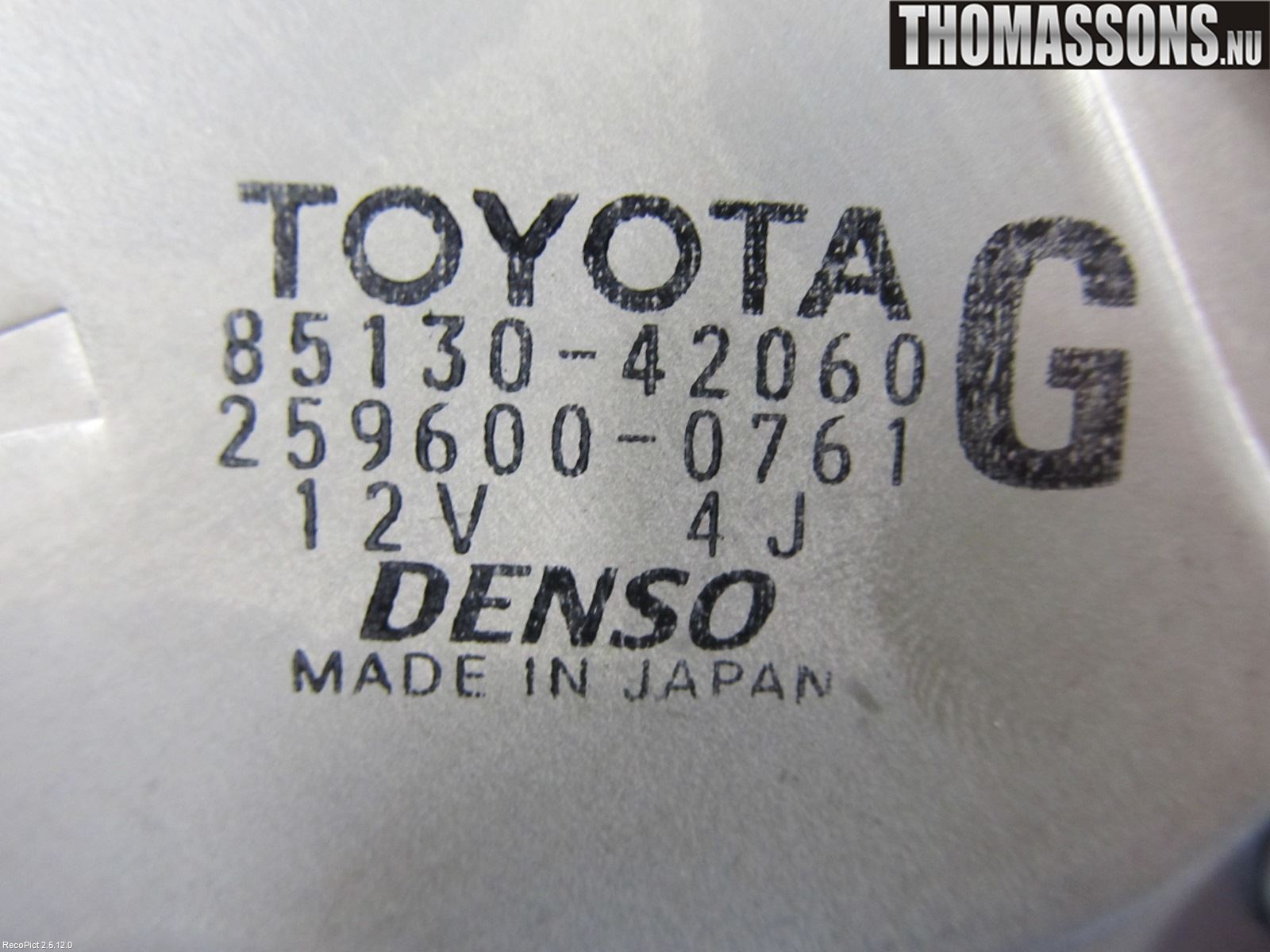 Toyota RAV 4 06-12 Torkarmotor Baklucka