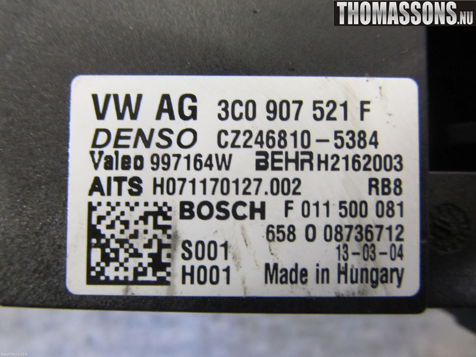 Volkswagen VW PASSAT 11-14 Värmefläktsmotstånd