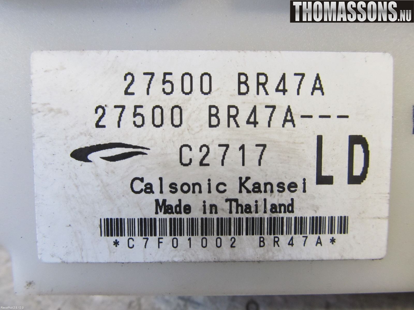 Nissan QASHQAI+2  10-14 Ac Styrenhet Ac Manöveren
