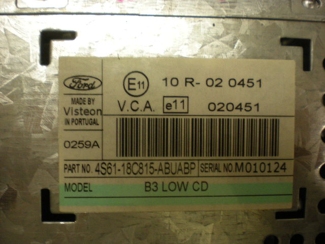 Ford FUSION Cd Radio - Multimediapanel
