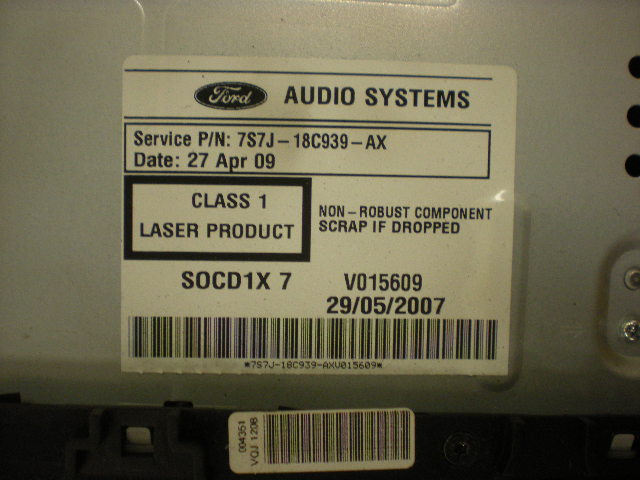Ford MONDEO 07-15 Cd Radio - Multimediapanel