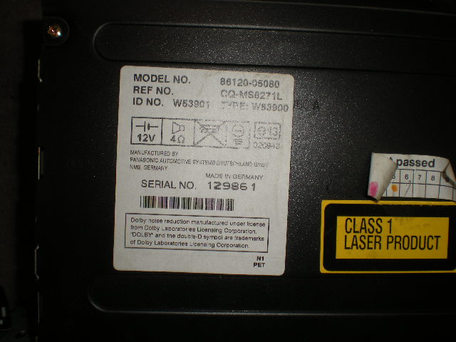 Toyota AVENSIS 03-06 Cd Radio - Multimediapanel