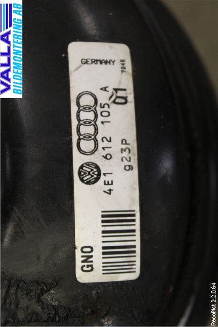 Audi A8/S8 4E 02-09 Bromsservo