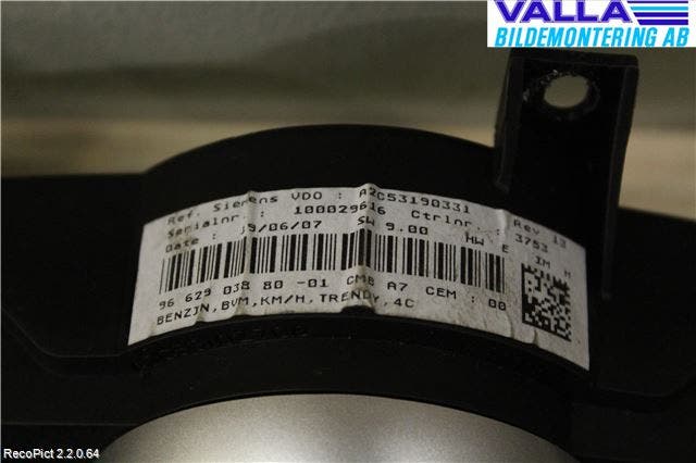 Peugeot 207 Instrument Komb