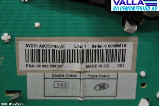 Peugeot 207 Instrument Komb