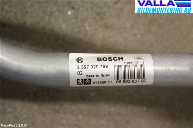 Peugeot 207 Torkarmotor Vindruta