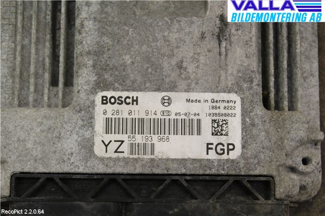 Opel VECTRA C 02-05 Styrenhet Insprut Bensin