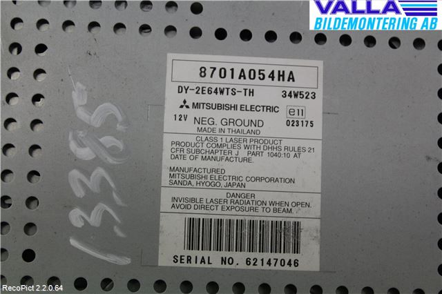 Mitsubishi L200 06-15 Cd Radio - Multimediapanel