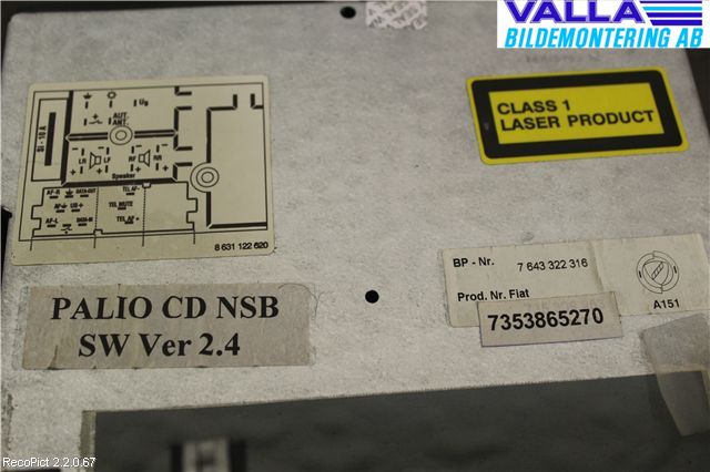 Fiat STRADA Cd Radio - Multimediapanel