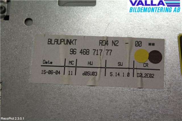 Peugeot 407 Cd Radio - Multimediapanel