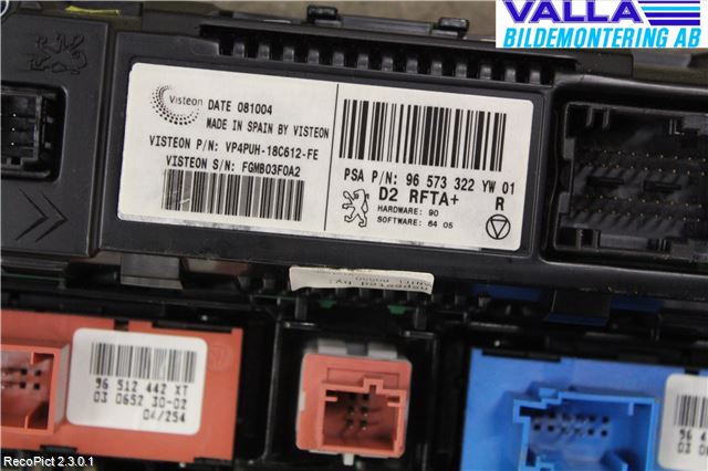 Peugeot 407 Ac Styrenhet Ac Manöveren