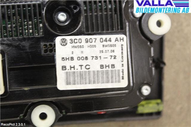 Volkswagen VW PASSAT 05-11 Ac Styrenhet Ac Manöveren