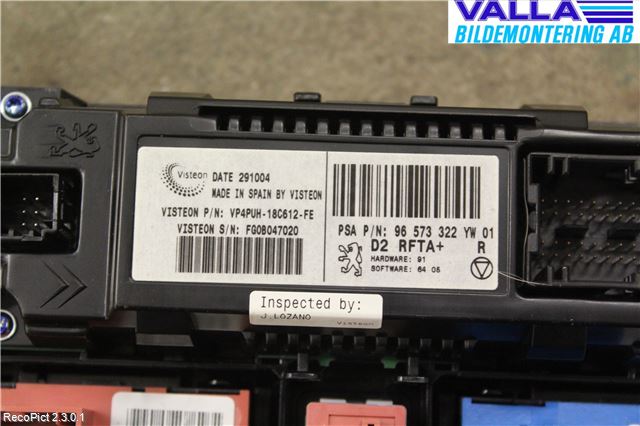 Peugeot 407 Ac Styrenhet Ac Manöveren