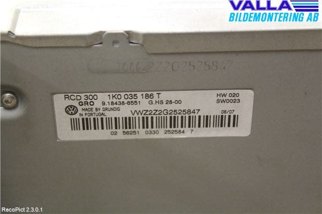 Volkswagen VW PASSAT 05-11 Cd Radio - Multimediapanel