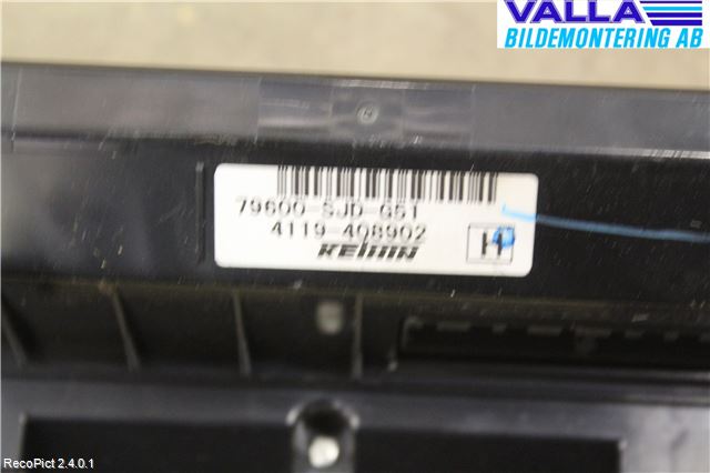 Honda FR-V Ac Styrenhet Ac Manöveren