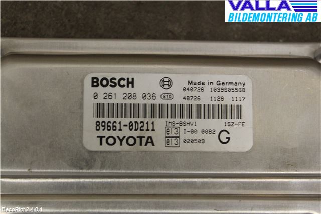 Toyota YARIS P1 03-05 Styrenhet Insprut Bensin