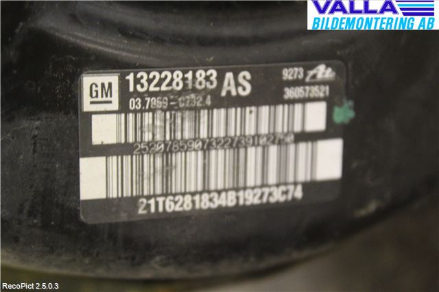 Opel INSIGNIA 09-16 Bromsservo