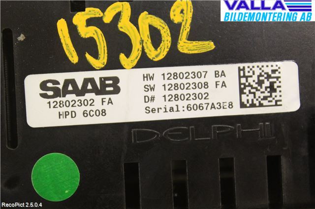 Saab 9-3 VER 2 Kontrolldisplay