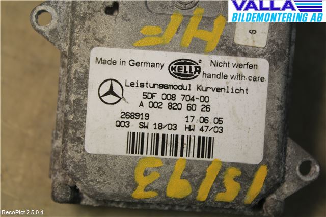 Mercedes-Benz MB R-KLASS (W251) 05-13 Styrenhet Strålkastare