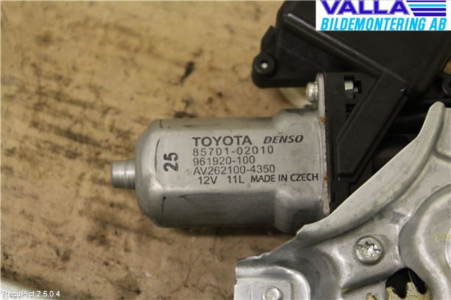 Toyota AURIS 10-12 Fönsterhiss El Kompl