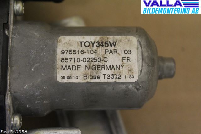 Toyota AURIS 10-12 Fönsterhissmekanism