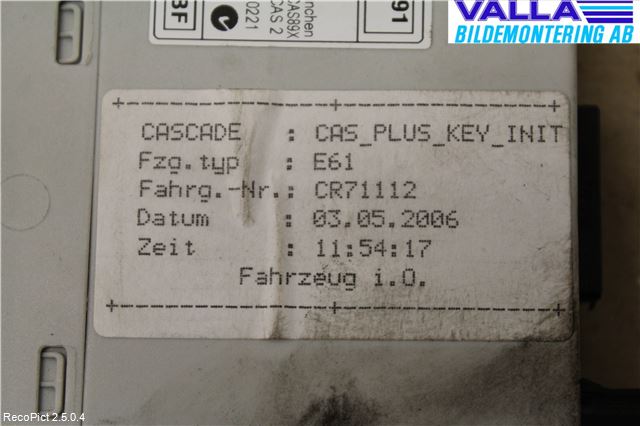 BMW 5 E60/61 Sed/Tou 02-10 Styrenhet Övrigt