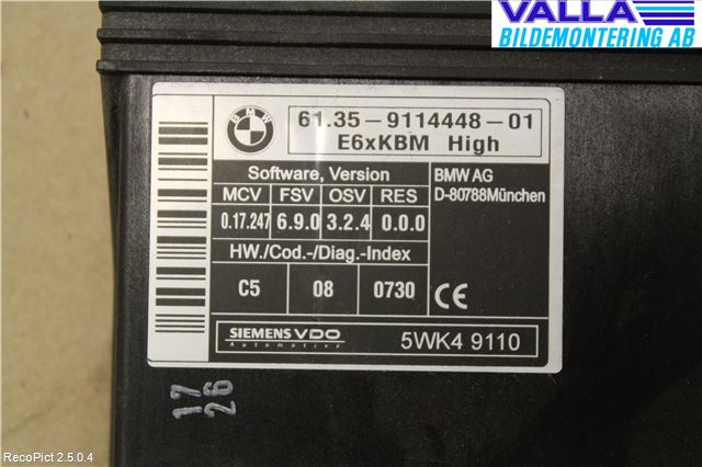 BMW 5 E60/61 Sed/Tou 02-10 Komfort Styrdon