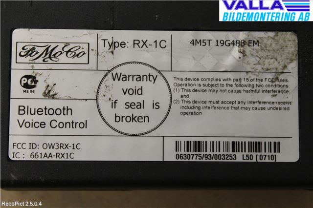 Landrover RANGE ROVER SPORT (L320) 05-09 Styrenhet Tal