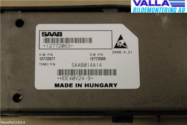 Saab 9-3 VER2/VER3 08-15 Strömställare Elhiss