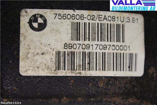 BMW 5 E60/61 Sed/Tou 02-10 Bakväxel-Diff